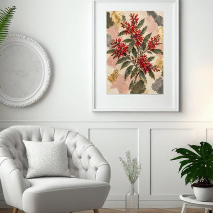 NSW Christmas Bush Australian Native Flower Fine Art Poster