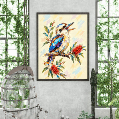 Kookaburra Painted Australian Animal Fine Art Poster