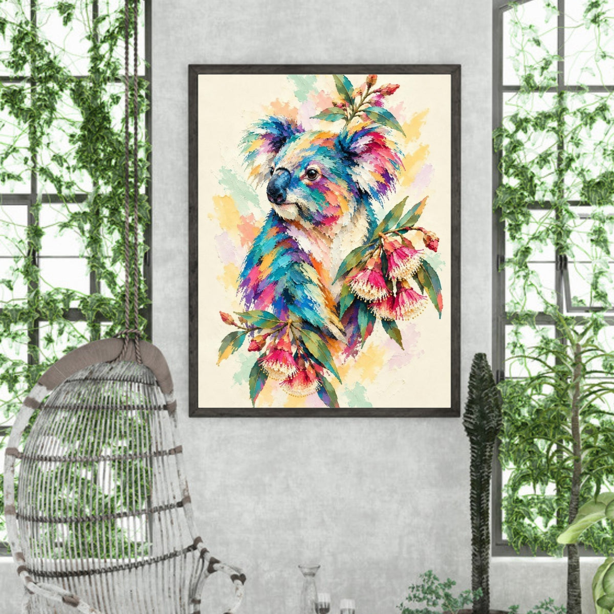 Koala Painted Australian Animal Fine Art Poster