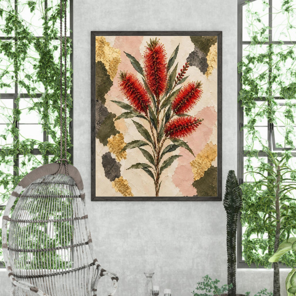 Bottlebrush Australian Native Flower Fine Art Poster
