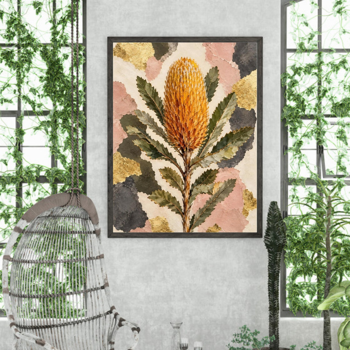 Banksia Australian Native Flower Fine Art Poster