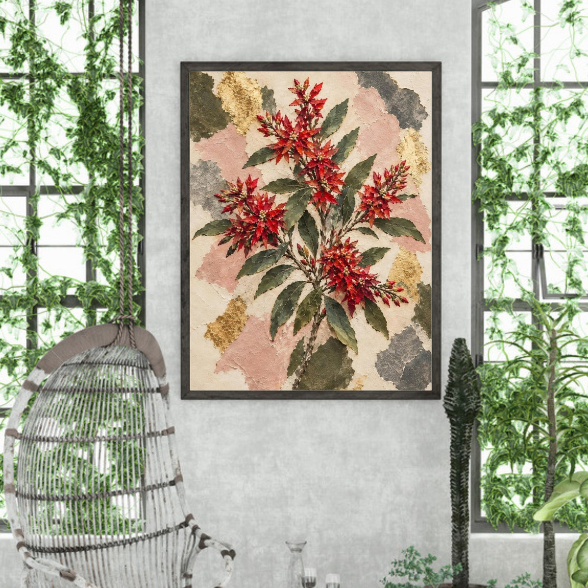 NSW Christmas Bush Australian Native Flower Fine Art Poster