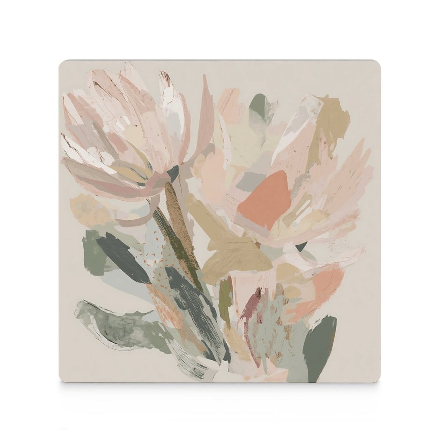 Abstract Floral Modern Minimalist Botanical Ceramic Coasters (Set of 4 or 6)