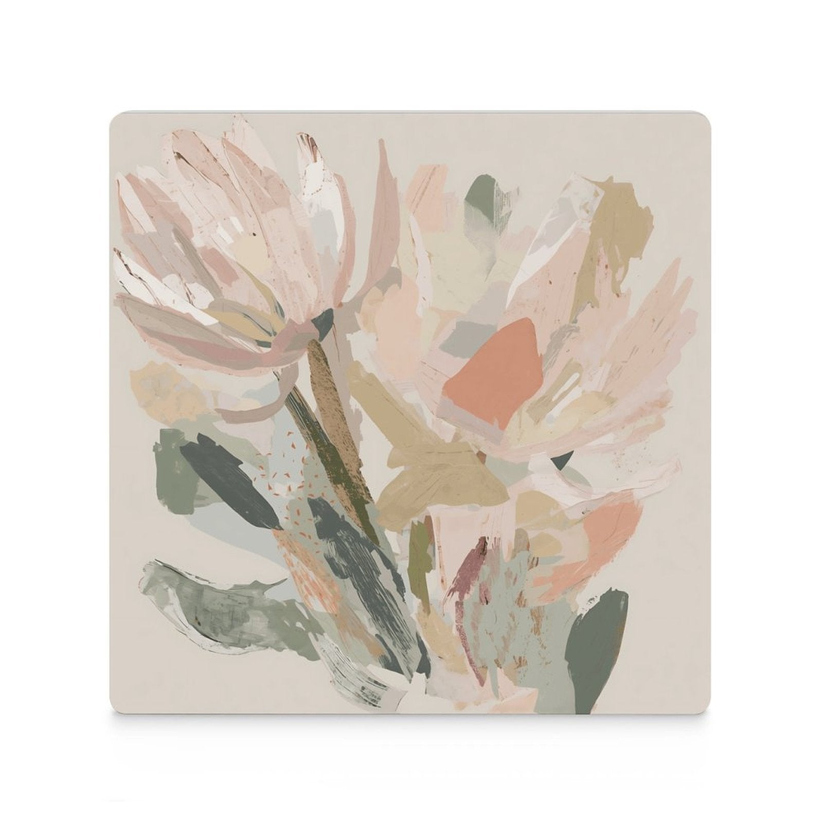 Abstract Floral Modern Minimalist Botanical Ceramic Coasters (Set of 4 or 6)