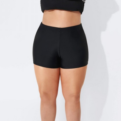 Meet Curve Women's Boyleg Swim Bottoms | Black | High Waist | L (16-18) | New