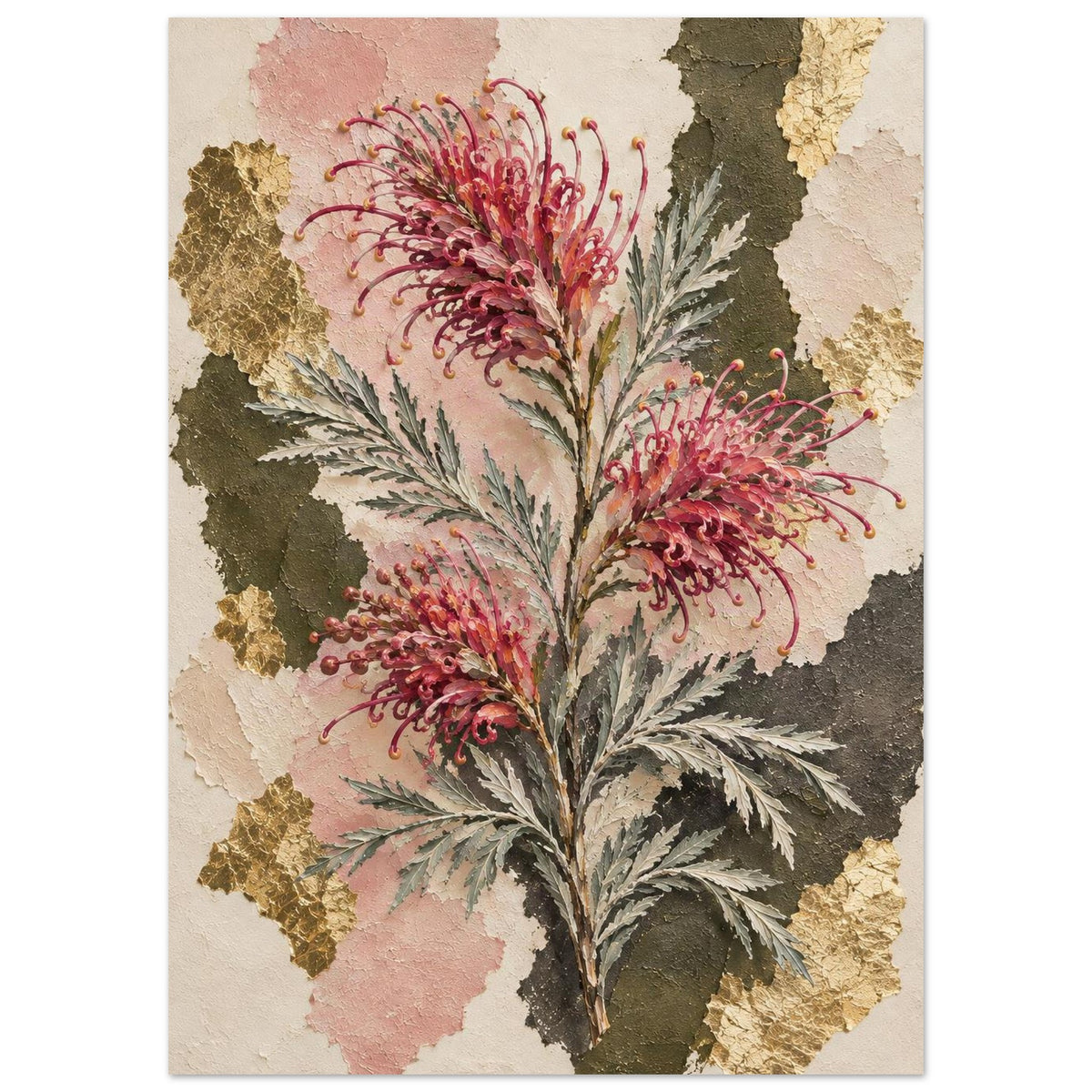 Grevillea Australian Native Flower Fine Art Poster 50x70 cm 20x28″