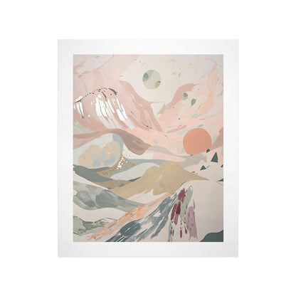 Celestial Dusk – Abstract Pastel Landscape Canvas Wall Art Print 16"x20" (40 x 50cm)