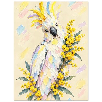 Cockatoo Painted Australian Animal Fine Art Poster 45x60 cm 18x24″