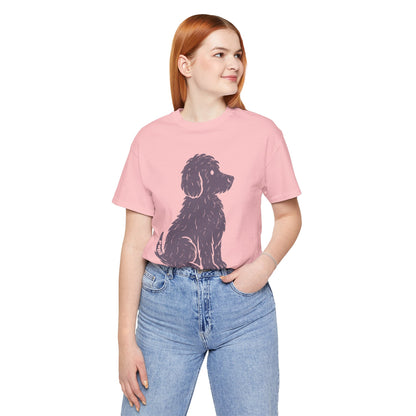 Cute Sitting Puppy Unisex T-Shirt — Whimsical Dog Graphic Tee