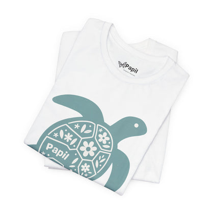 Sea Turtle Graphic Tee — Papil Floral Shell T-Shirt