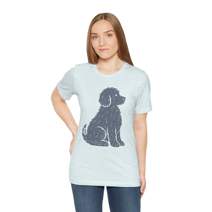 Cute Sitting Puppy Unisex T-Shirt — Whimsical Dog Graphic Tee