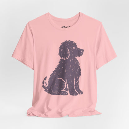Cute Sitting Puppy Unisex T-Shirt — Whimsical Dog Graphic Tee