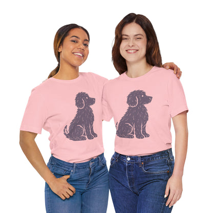 Cute Sitting Puppy Unisex T-Shirt — Whimsical Dog Graphic Tee