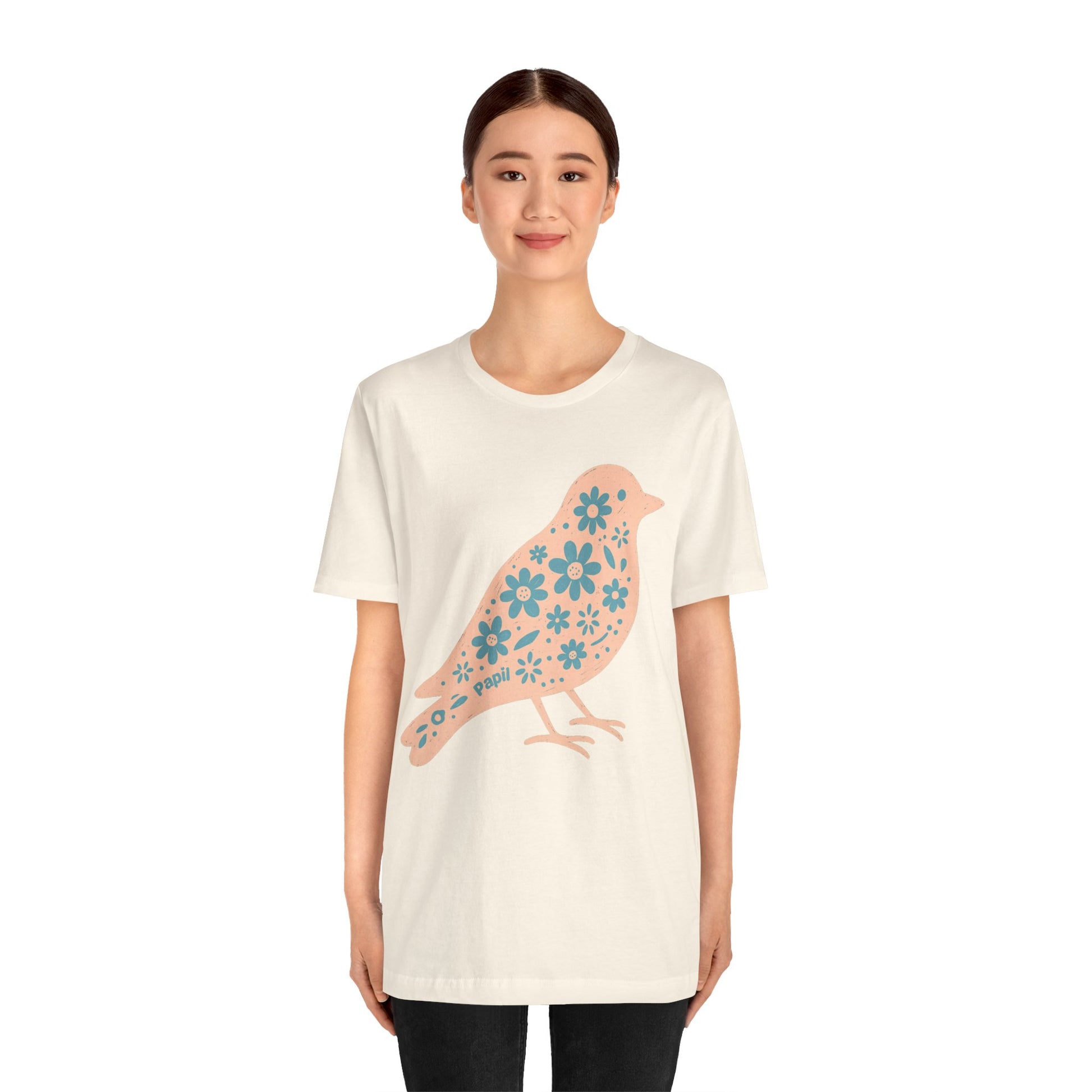 Floral Spring Bird Graphic T-Shirt