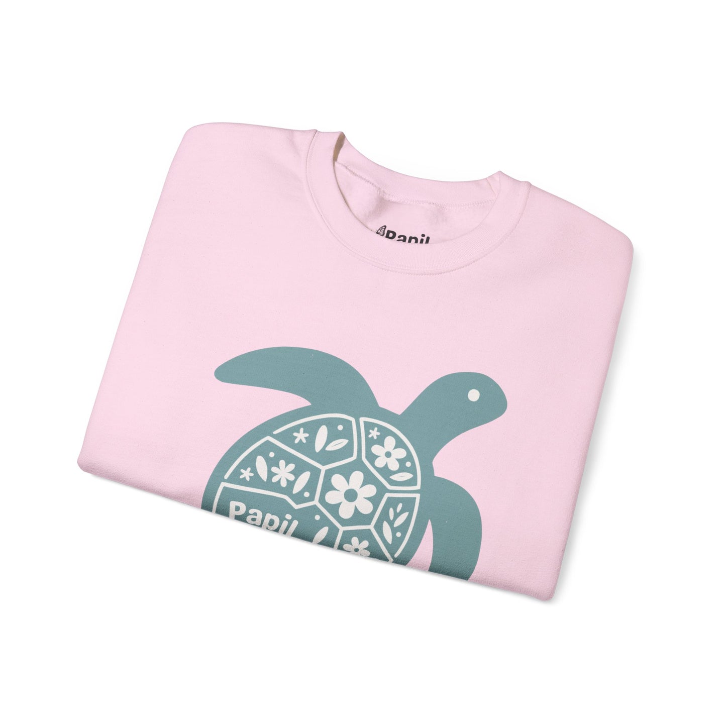 Turtle Graphic Sweatshirt — Floral Sea Turtle Crewneck