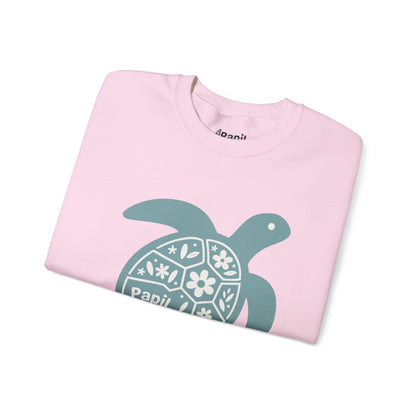Turtle Graphic Sweatshirt — Floral Sea Turtle Crewneck