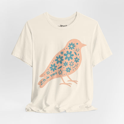 Floral Spring Bird Graphic T-Shirt
