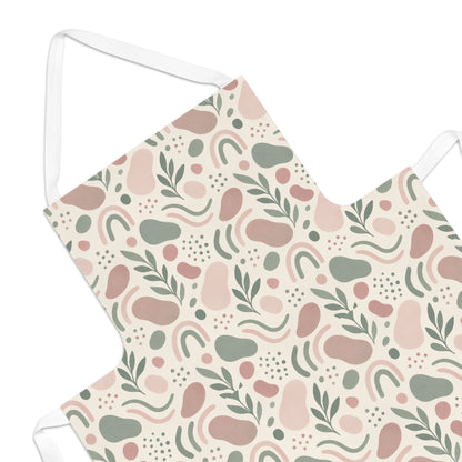 Blush Pink & Sage Green Abstract Apron