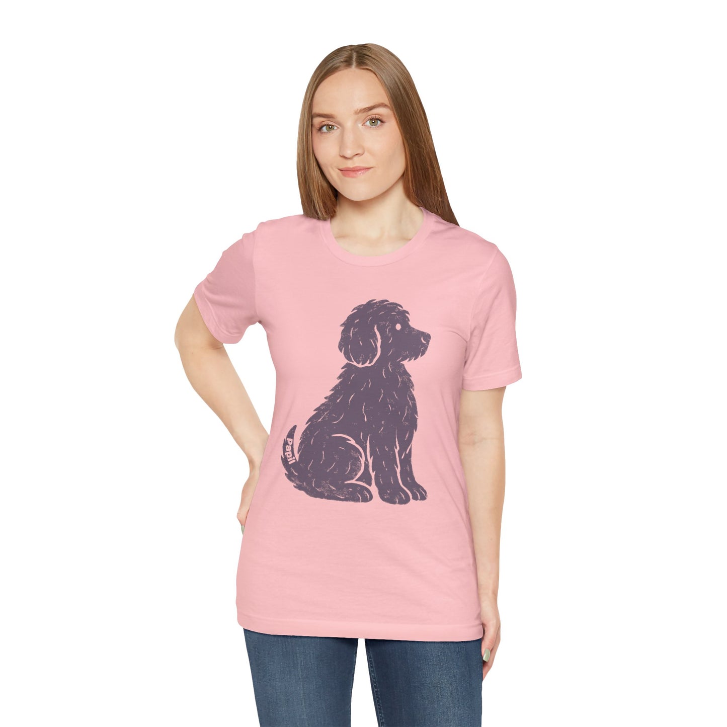 Cute Sitting Puppy Unisex T-Shirt — Whimsical Dog Graphic Tee
