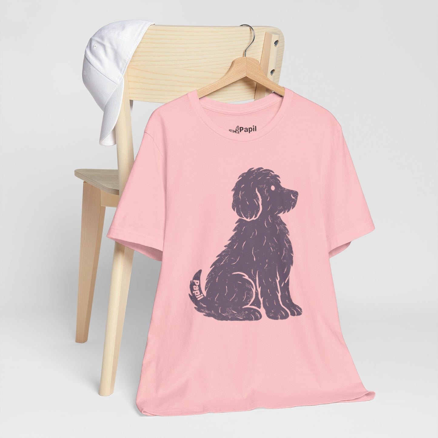 Cute Sitting Puppy Unisex T-Shirt — Whimsical Dog Graphic Tee