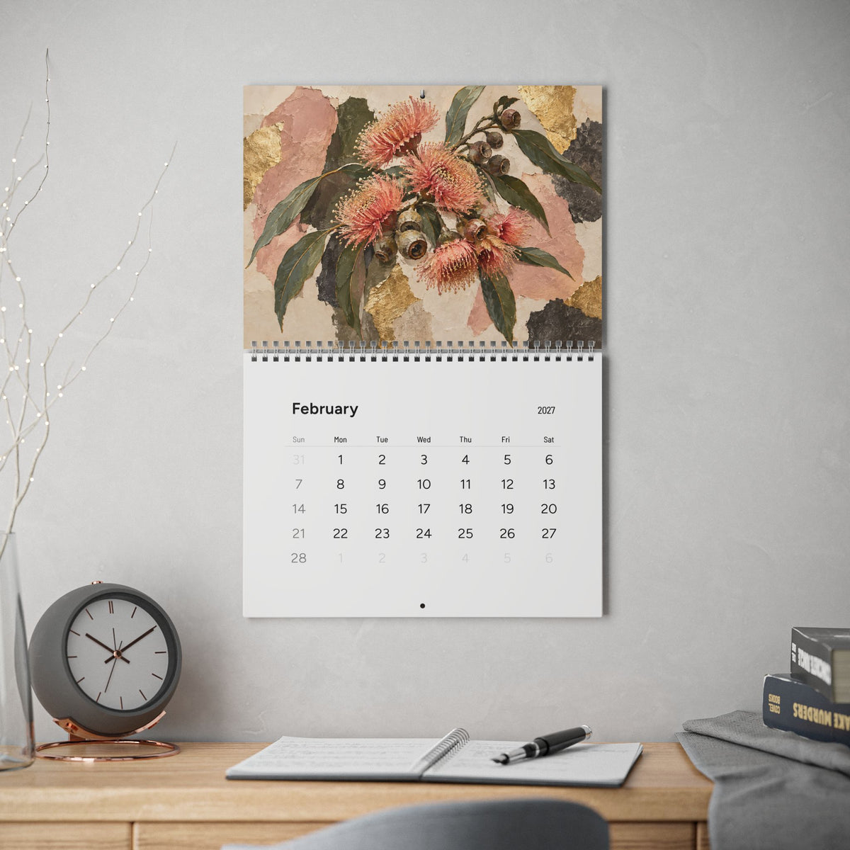 Australian Native Flowers 2027 Wall Calendar – Modern Fine Art Botanical