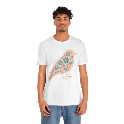 Floral Spring Bird Graphic T-Shirt