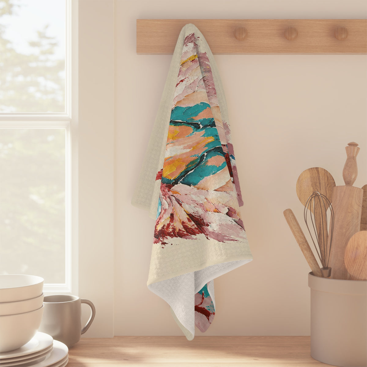 Cockatoo Watercolour Tea Towel | Quick-Dry Microfibre Kitchen Towel