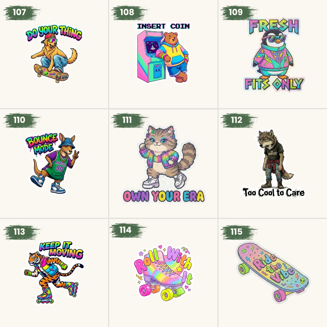 Pick Your 8 Stickers | Any Design | Custom Sticker Set