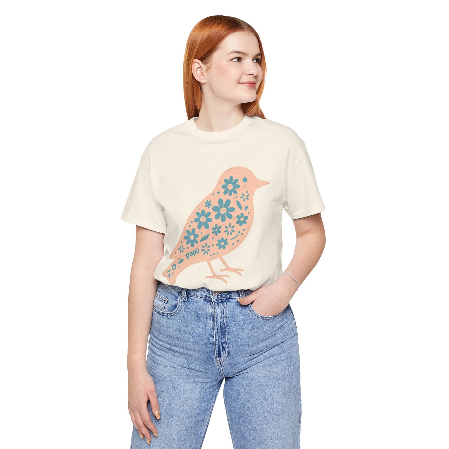 Floral Spring Bird Graphic T-Shirt