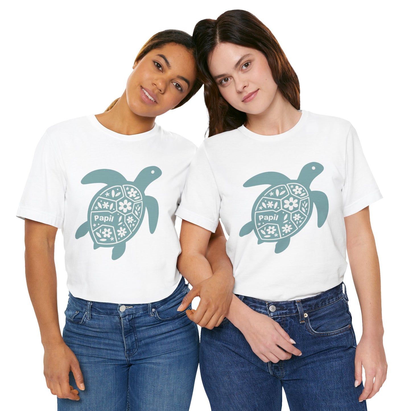 Sea Turtle Graphic Tee — Papil Floral Shell T-Shirt