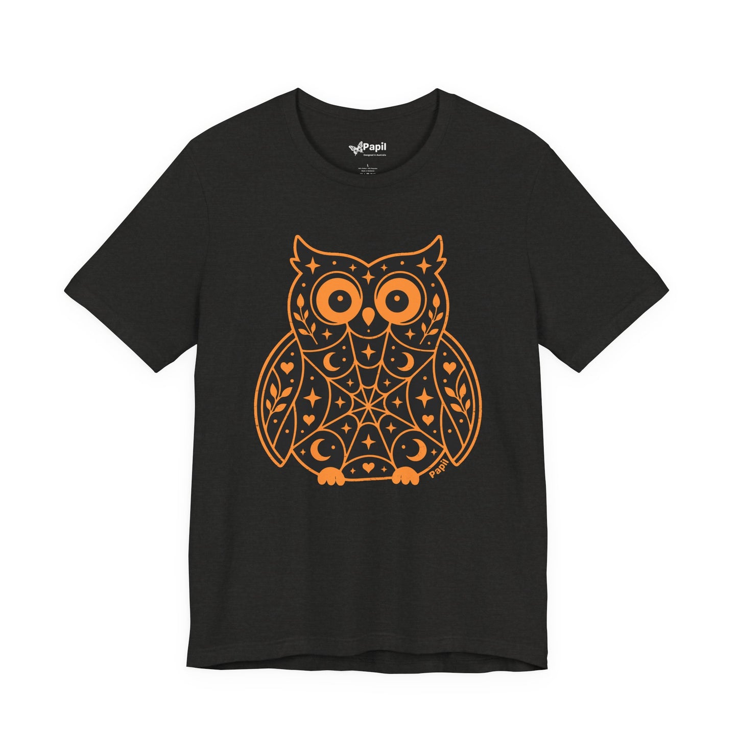 Enchanted Owl Halloween Graphic Tee | Vintage Woodland Owl T-Shirt - Black 2XL