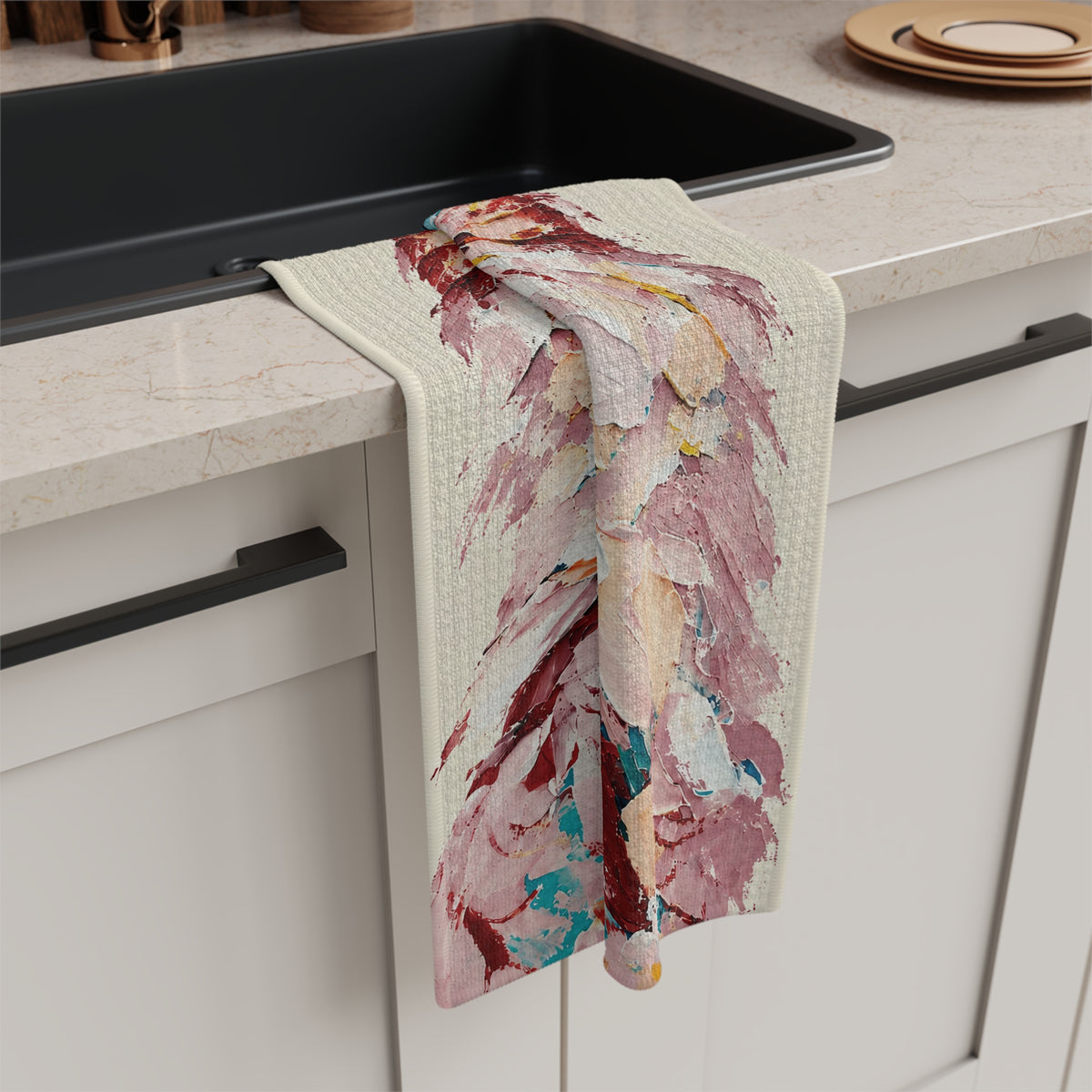 Cockatoo Watercolour Tea Towel | Quick-Dry Microfibre Kitchen Towel
