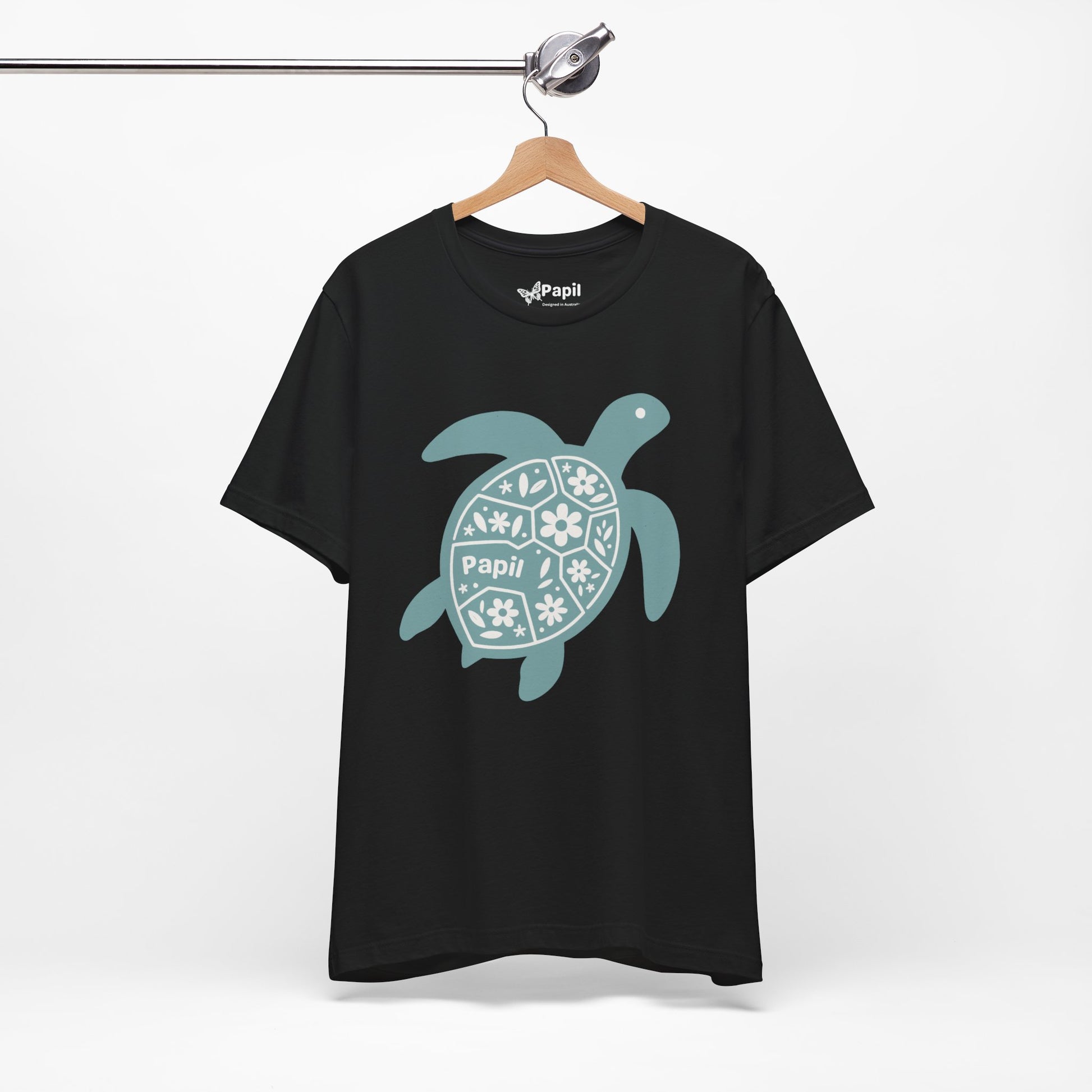 Sea Turtle Graphic Tee — Papil Floral Shell T-Shirt