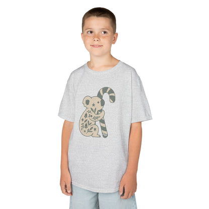 Floral Koala with Candy Cane Christmas Tee | Kids T-Shirt