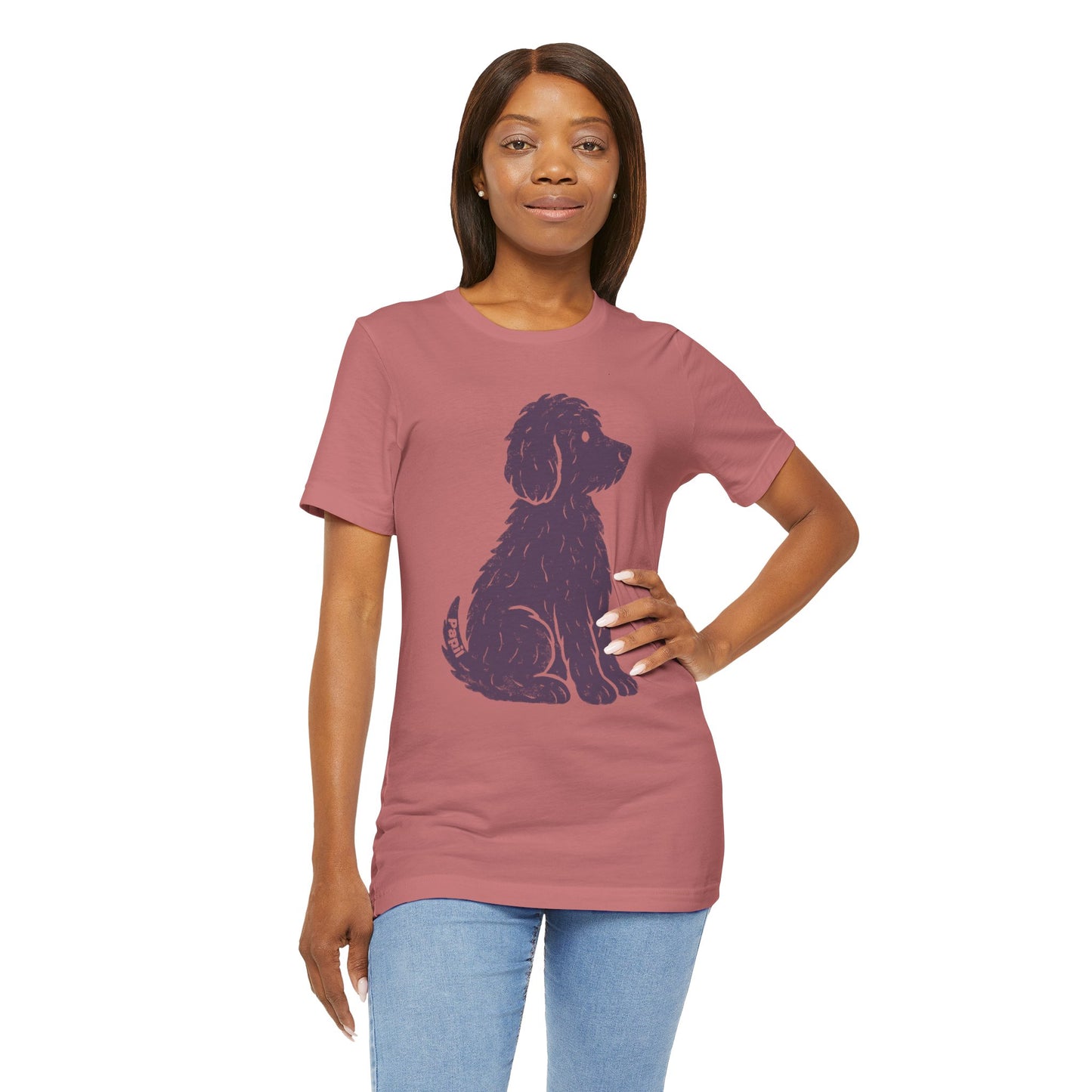 Cute Sitting Puppy Unisex T-Shirt — Whimsical Dog Graphic Tee