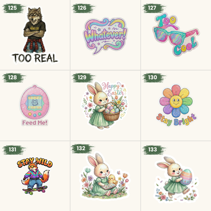 Pick Your 8 Stickers | Any Design | Custom Sticker Set