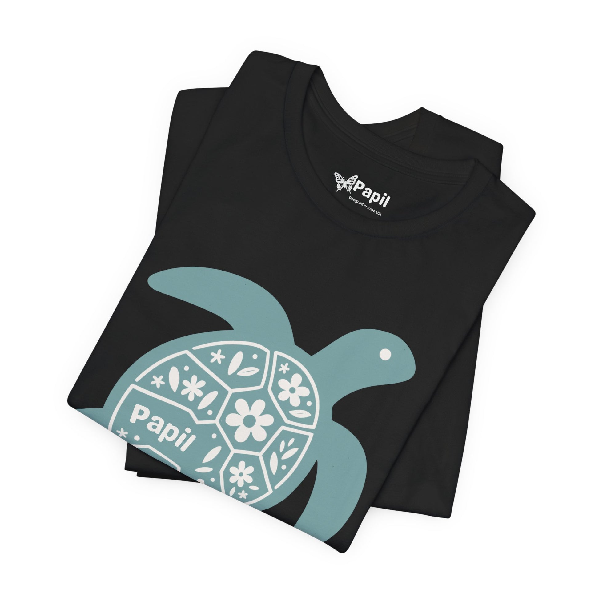 Sea Turtle Graphic Tee — Papil Floral Shell T-Shirt