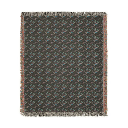Blush Pink & Sage Green Abstract Woven Blanket