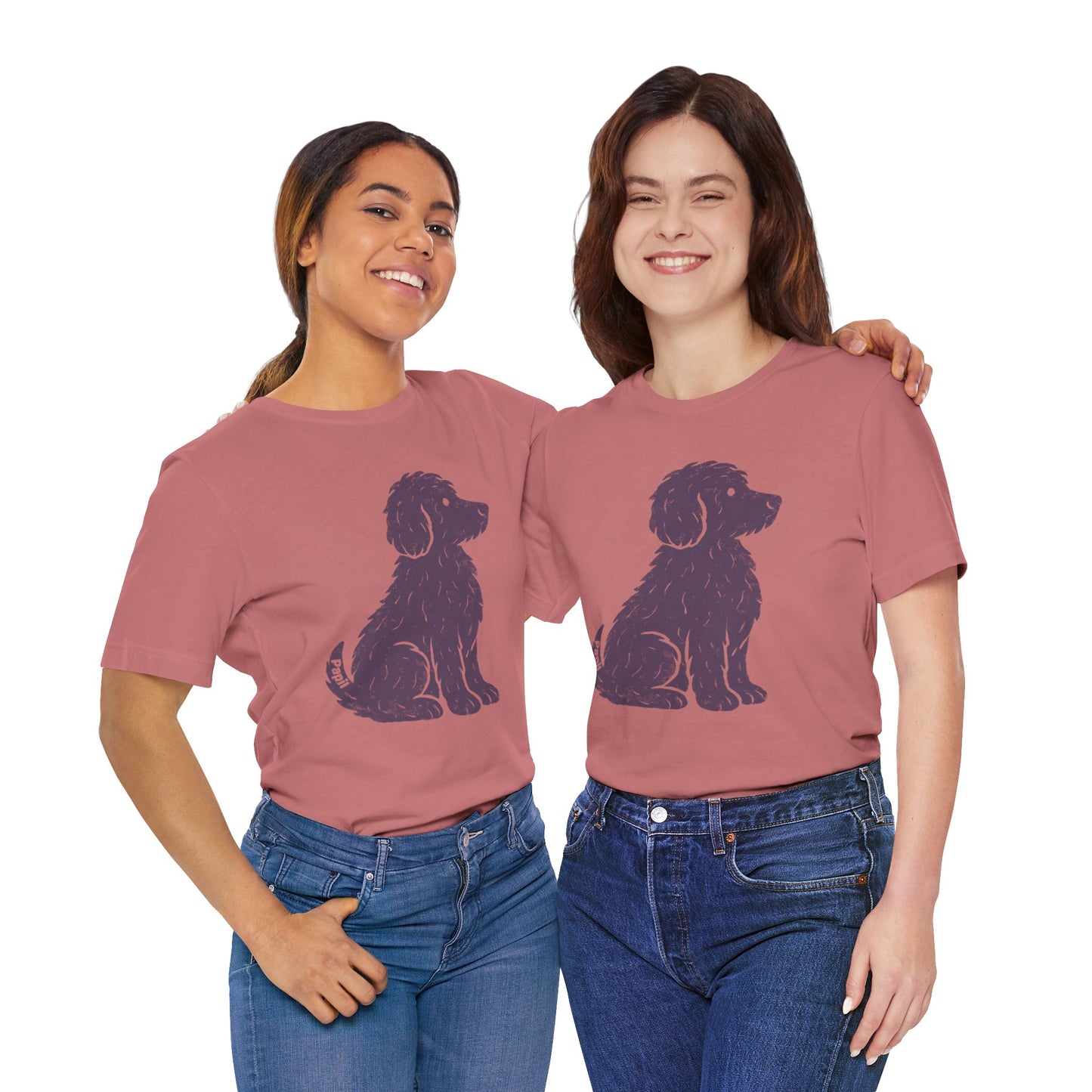 Cute Sitting Puppy Unisex T-Shirt — Whimsical Dog Graphic Tee