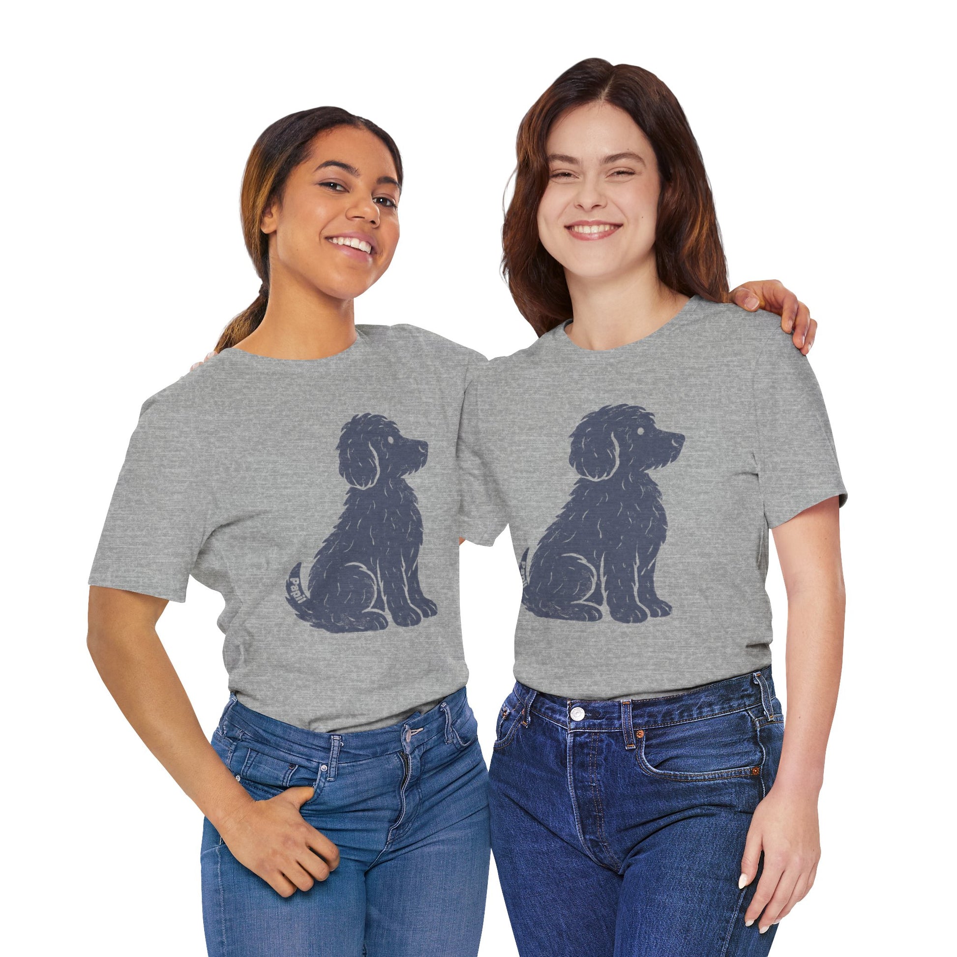 Cute Sitting Puppy Unisex T-Shirt — Whimsical Dog Graphic Tee