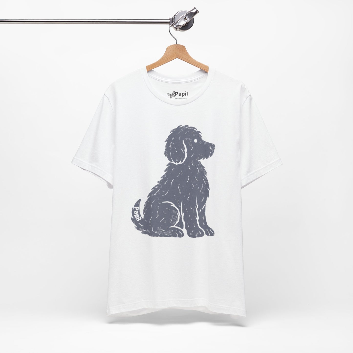 Cute Sitting Puppy Unisex T-Shirt — Whimsical Dog Graphic Tee
