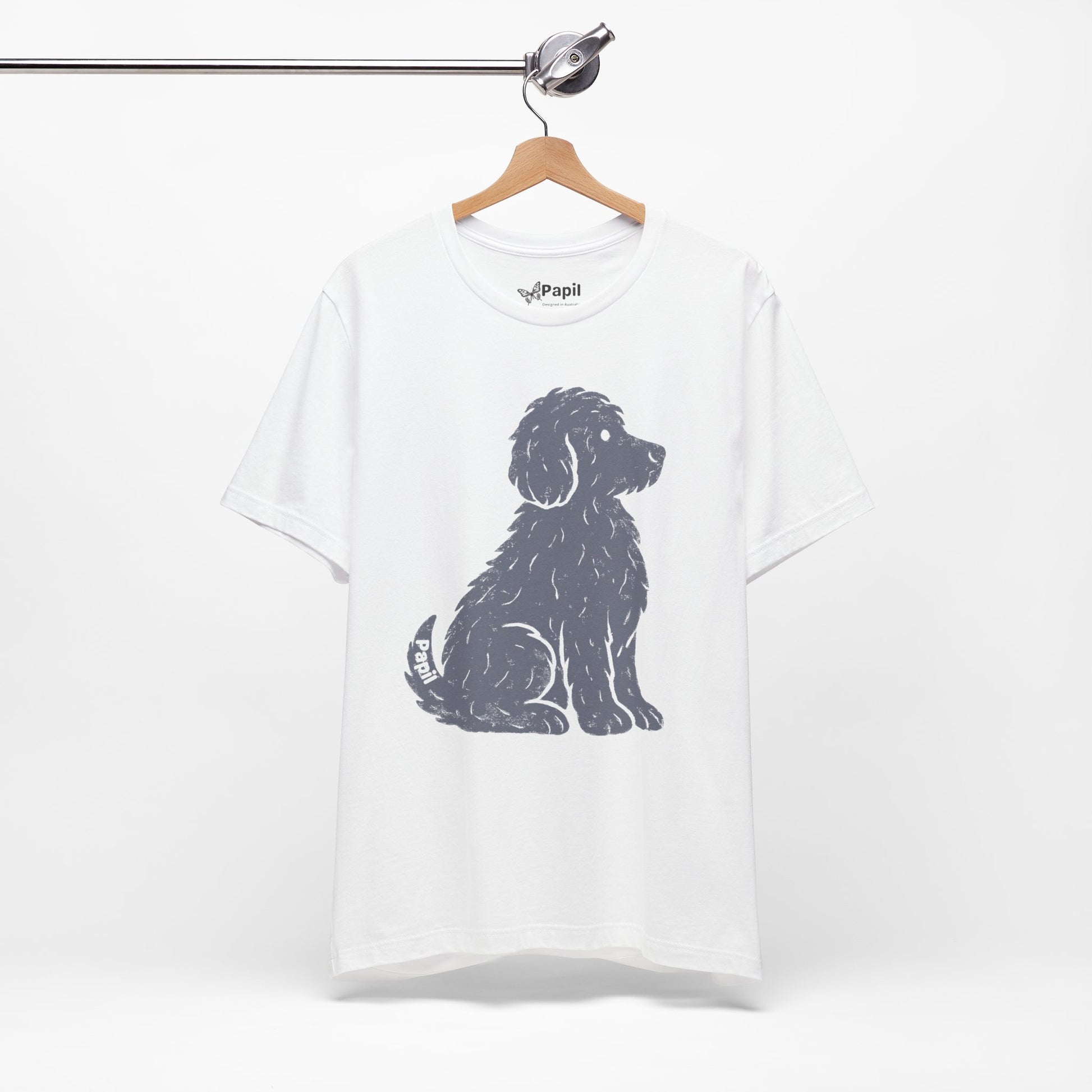 Cute Sitting Puppy Unisex T-Shirt — Whimsical Dog Graphic Tee