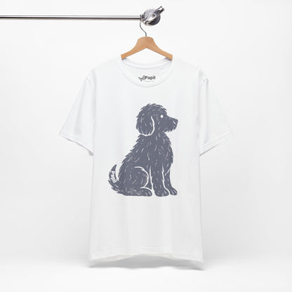 Cute Sitting Puppy Unisex T-Shirt — Whimsical Dog Graphic Tee