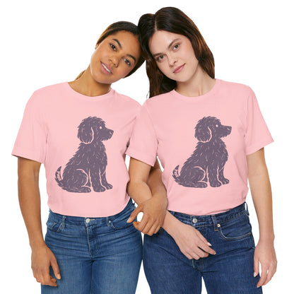 Cute Sitting Puppy Unisex T-Shirt — Whimsical Dog Graphic Tee