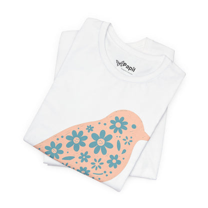 Floral Spring Bird Graphic T-Shirt