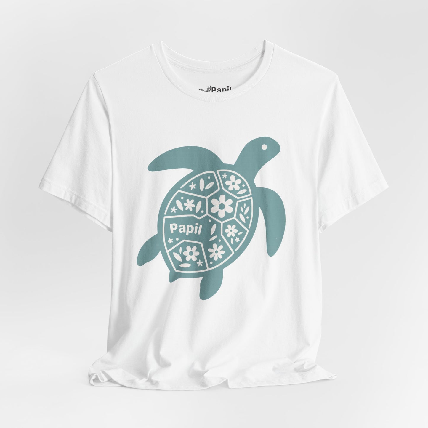 Sea Turtle Graphic Tee — Papil Floral Shell T-Shirt