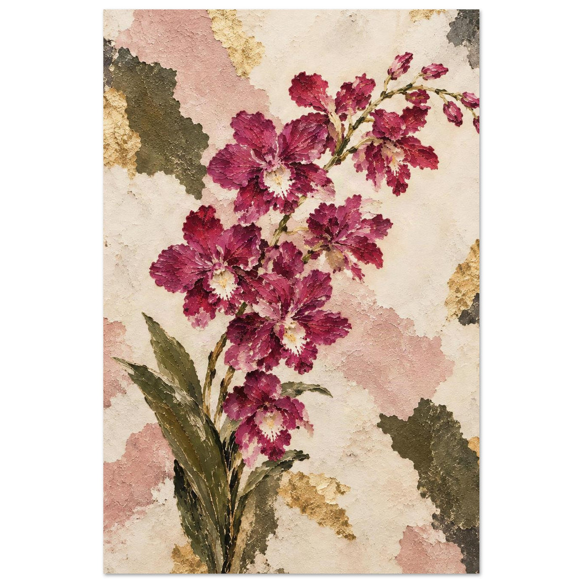 Cooktown Orchid Australian Native Flower Fine Art Poster 40x60 cm 16x24″