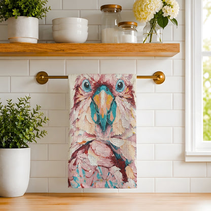 Cockatoo Watercolour Tea Towel | Quick-Dry Microfibre Kitchen Towel