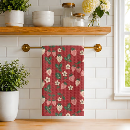 Strawberry Patch Tea Towel | Quick-Dry Microfibre Kitchen Towel