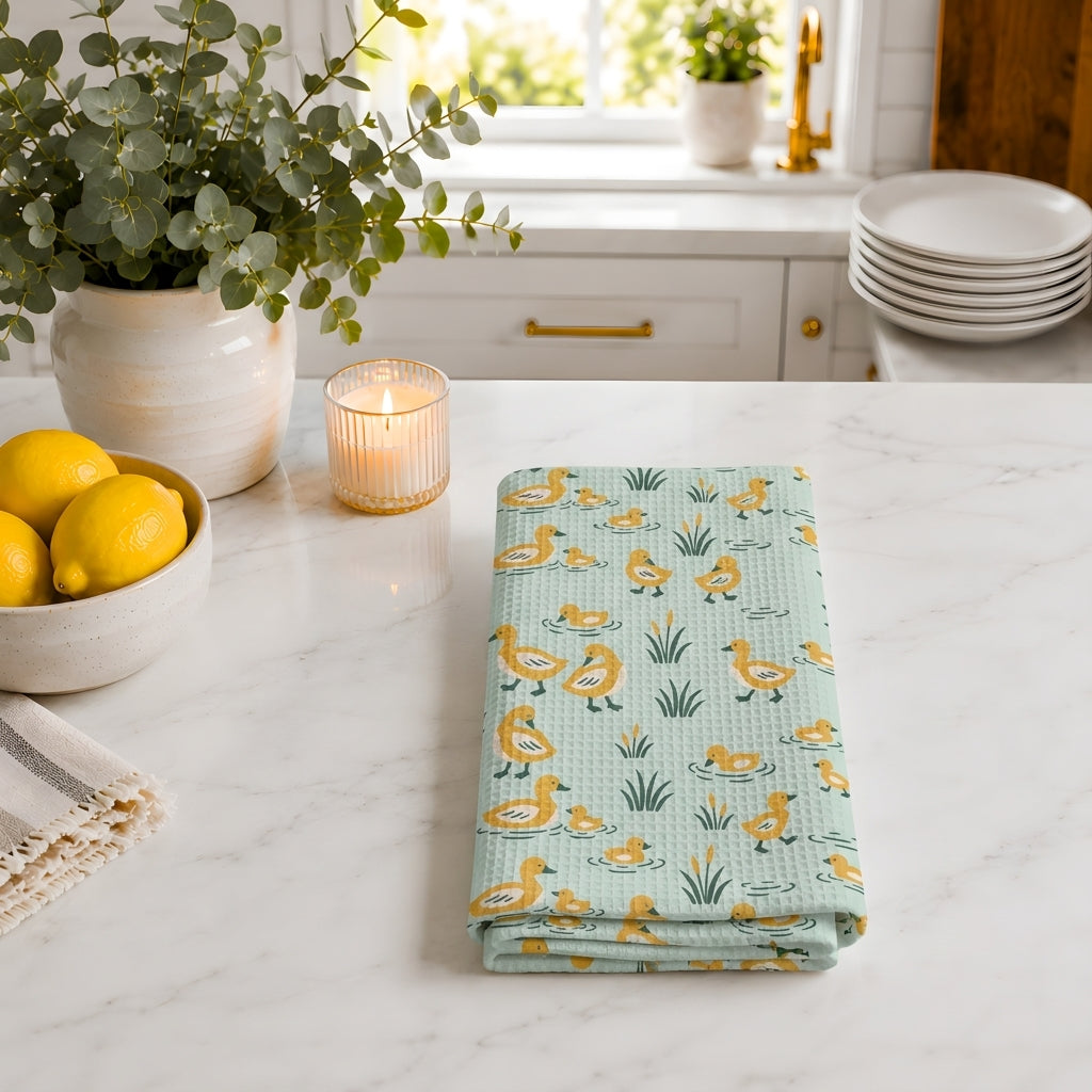 Duck Pond Tea Towel | Quick-Dry Microfibre Kitchen Towel